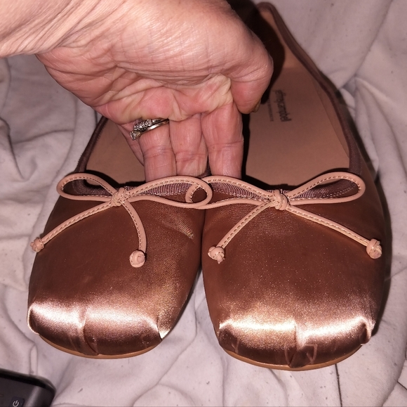Jeffrey Campbell x Anthropologie Tutu Blush satin ballet flats. Sz 11 - Picture 6 of 9